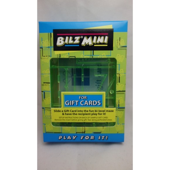 Bilz Mini Gift Card Bi-Level Maze Gift Card Holder Game Puzzle - Green - Picture 1 of 6